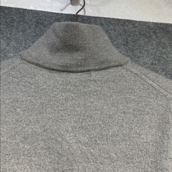 Brunella Gori Italy grey wool long sleeve mid zip up sweater shirt L - Picture 6 of 10